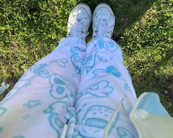 Tenshi Usagi Wifi  Jogger plush pants, Pills Jogger Pants, Syringe Jogger Pant, Yami Kawaii  Jogger Pants, menhera joggers, menhera pants