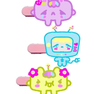 Kikko TV Glitter Hairclip Set, Decora hairclips, dreamy hairclips, kawaii hairclips, star hairclips, cute hairclips, decora hairclips