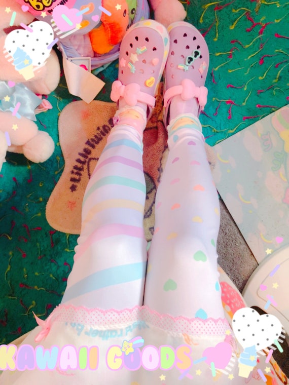 Rainbow Leggings, Fairy Kei Tights, Fairykei Tights, Cute Tights, Kawaii  Tights, Pastel Clothing, Fairykei Clothing, Kawaii Clothing -  Canada