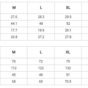 May include: A size chart for a long-sleeve sweatshirt featuring a line drawing of the garment with labels for length, sleeve length, and 1/2 bust. The table provides measurements in inches and centimeters for sizes S through 5XL, including length, bust, shoulder, and sleeve.