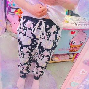 Hurt Bunny Bear Nurse  Yami plush Kawaii, Yami Kawaii Jogger Pants, cute pants, pastel pants, kawaii clothing, cute clothing, fairykei pants