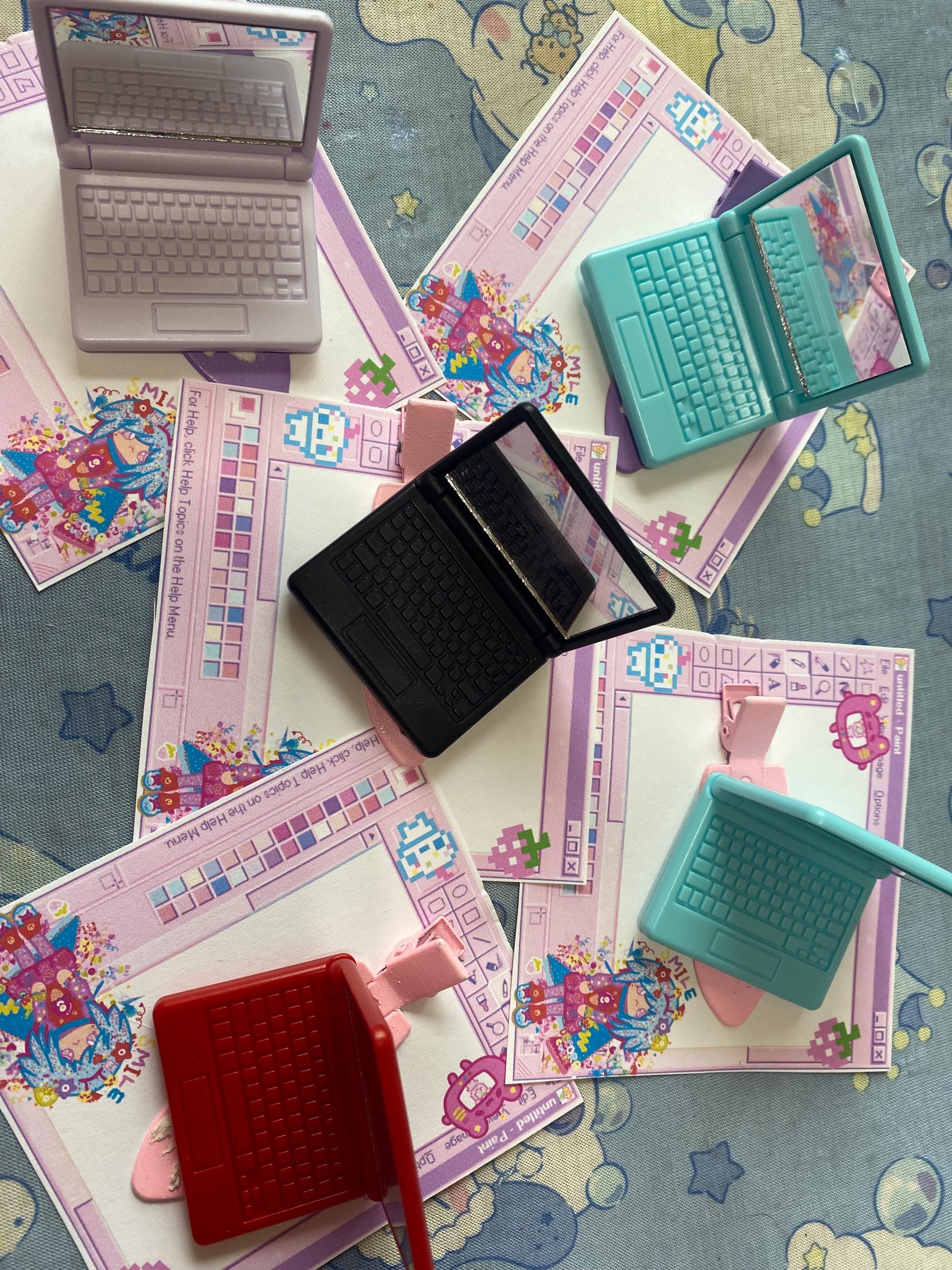Sparkly Computer Toy Kawaii Laptop Glitter Sparkly Hair Clip , Kawaii Clip, Fairykei Clip ...