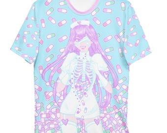 Manic Nurse Aini Collab top, menhera top, menhera shirt, menhera blouse, menhera clothing, menhera clothers, yami kawaii top