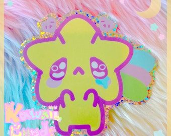Twinkle Holographic Sticker, Glitter Sticker, kawaii stickers, pastel stickers, cute stickers, fairykei stickers