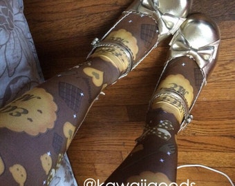 Eat Me Cookie Biscuit  Tights, Biscuit Tights, Cookie Tights  (made to order)