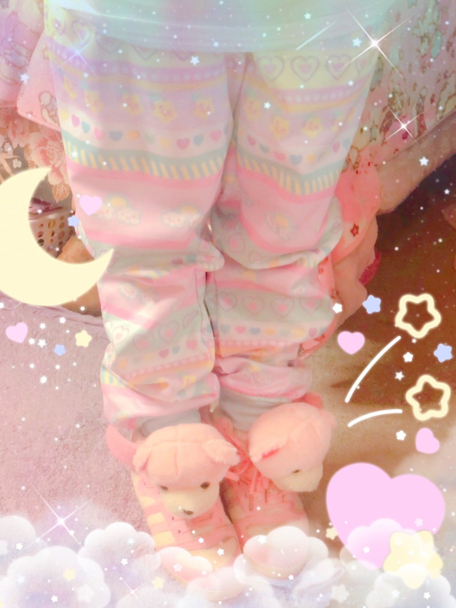 Kawaii Pastel Shooting Star Fairy Kei Jogger Pants Boystyle Etsy