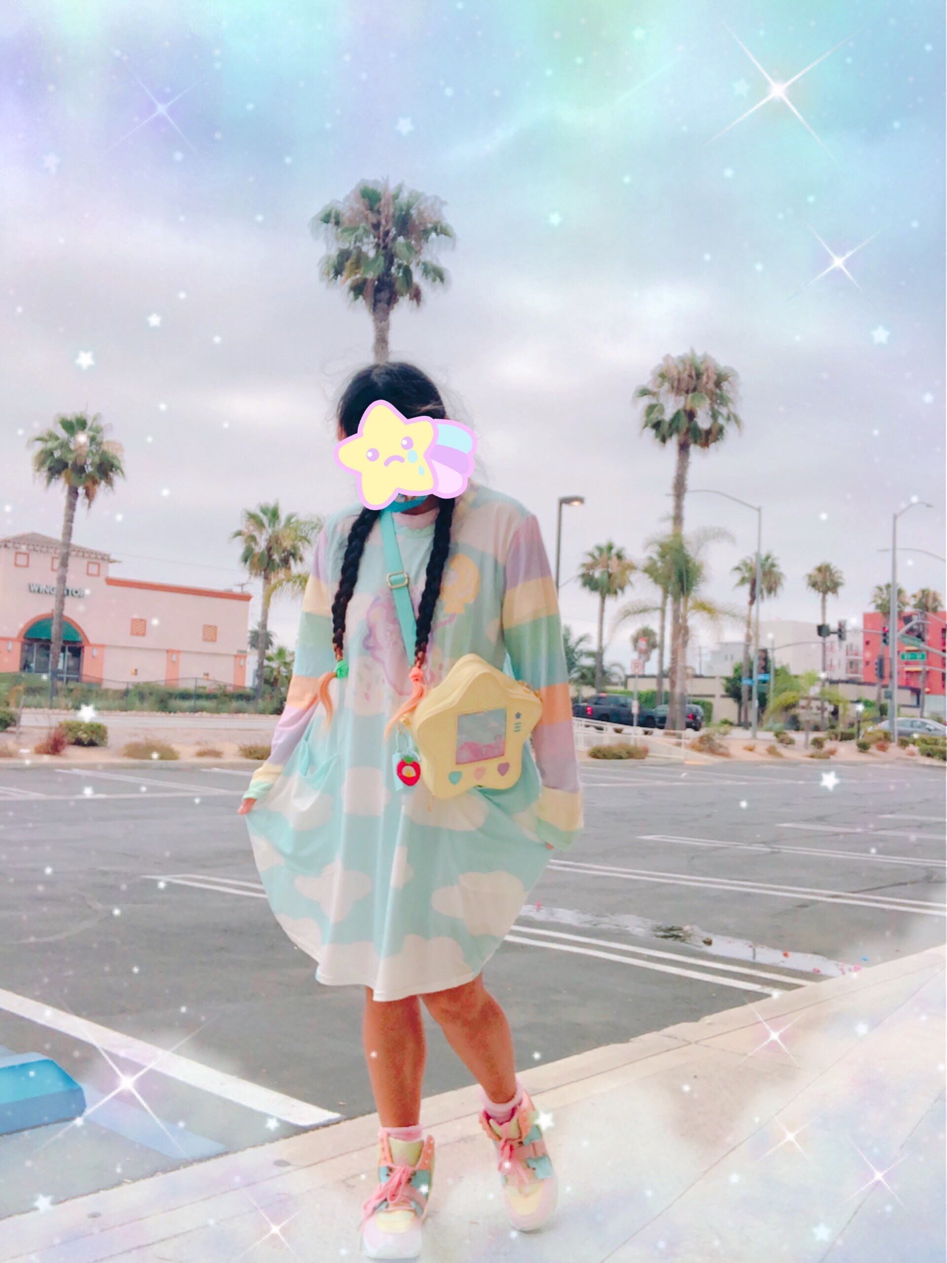 Emotion Bear Dreamy Clouds Yume Kawaii Dress, Fairykei Dress, Cute