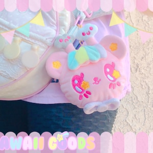 Chaveiro de pelúcia com urso Emotion/porta-moedas EM ESTOQUE!!!! Bolsa kawaii, porta-moedas de urso, porta-moedas pastel, porta-moedas Fairykei, porta-moedas Decora