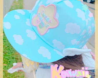 Sweet Dreams Cutie Hat, Pastel Hat, Kawaii Hat, Cute Hat, Cloud Hat, Fairy Kei Bear Hat