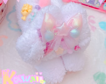 Dreamy Bunny OOAk Handmade Plush, kawaii plush, cute plush, bear plush bear, pink bear, cute pink plush, bear plush, kawaii bear plush