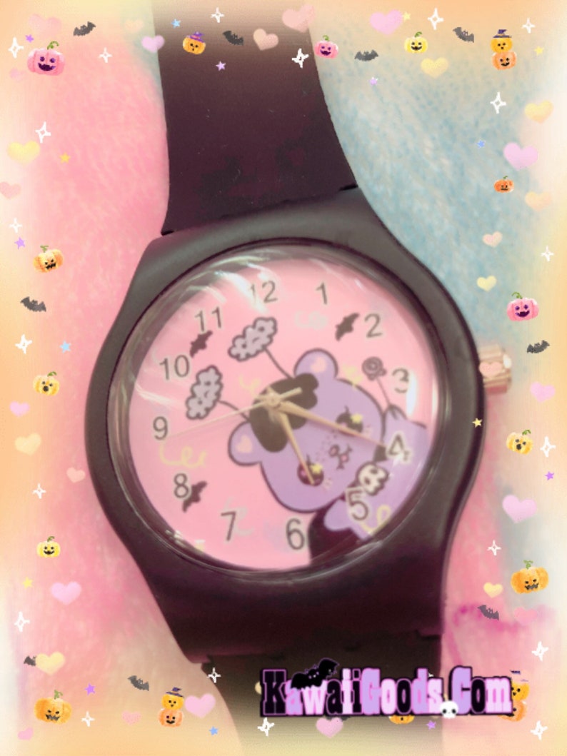 Creepy Emotion Bear Pastel Goth Watch Kawaii Watch Pastel Etsy