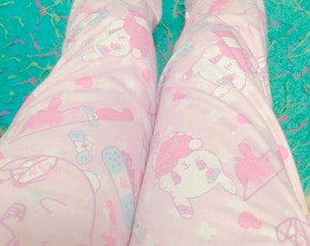 Painfully Hurt Bunny  Jogger pants, Yami Kawaii Jogger Pants, menhera pants, menhera joggers, menhera clothing, kawaii clothing, menhera