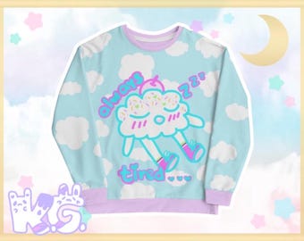 Nubes Always Tired…, Starry Rainbow Sweater, Fairy Kei Sweater, Fairykei Sweater