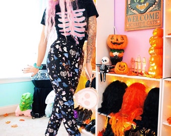 Fairy Kei Pastel Goth Skeleton Creepy Cute Tee, Pastel Goth T-Shirt