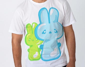 Bunnies Fruitiger Aero Shirt, Kawaii shirt, cute shirt, fruitiger shirt, pastel clothing, cute clothing, kawaii clothing, pastel