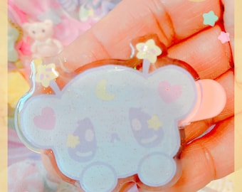 Trixie Glitter Sparkly Hair clip , kawaii clip, fairykei clip, cute clip, pastel clip