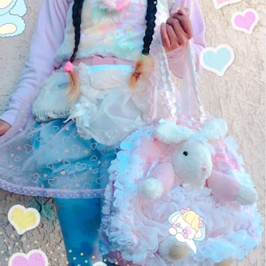 Emotion Bear Ruffle  Top, kawaii top, cute top, kawaii clothing, cute clothing, pastel clothing