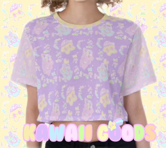 Dreamy Cuties Crop Top Pastel Crop Top Kawaii Crop Top - Etsy