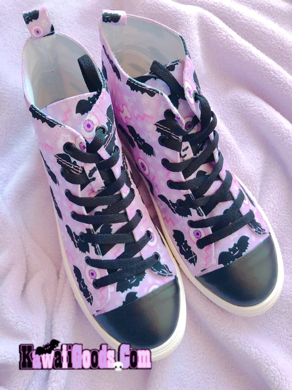 Creepy Cute, Pastel Goth Shoes (Women), Spooky Shoes, Halloween Shoes