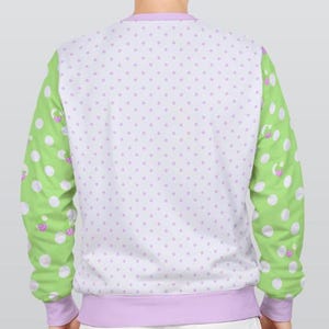 Lucky Panda Heisei Retro Sweater, panda, lucky panda Sweater, panda Sweater, clover Sweater, Fairykei Sweater image 2