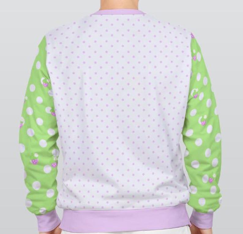 Lucky Panda Heisei Retro Sweater, panda, lucky panda Sweater, panda Sweater, clover Sweater, Fairykei Sweater image 2