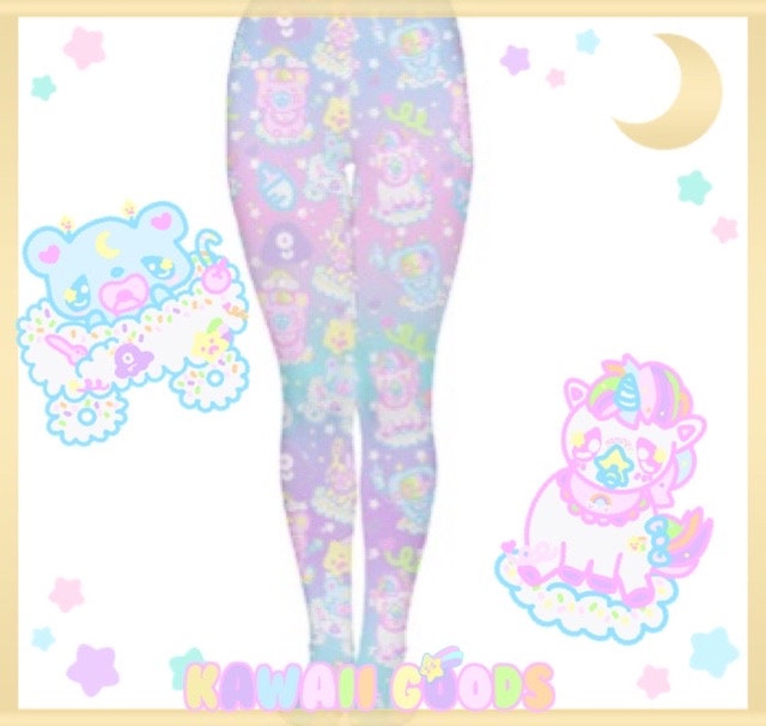 Dreamy Clouds Babies Tights Leggings Kawaii Tights Kawaii Etsy