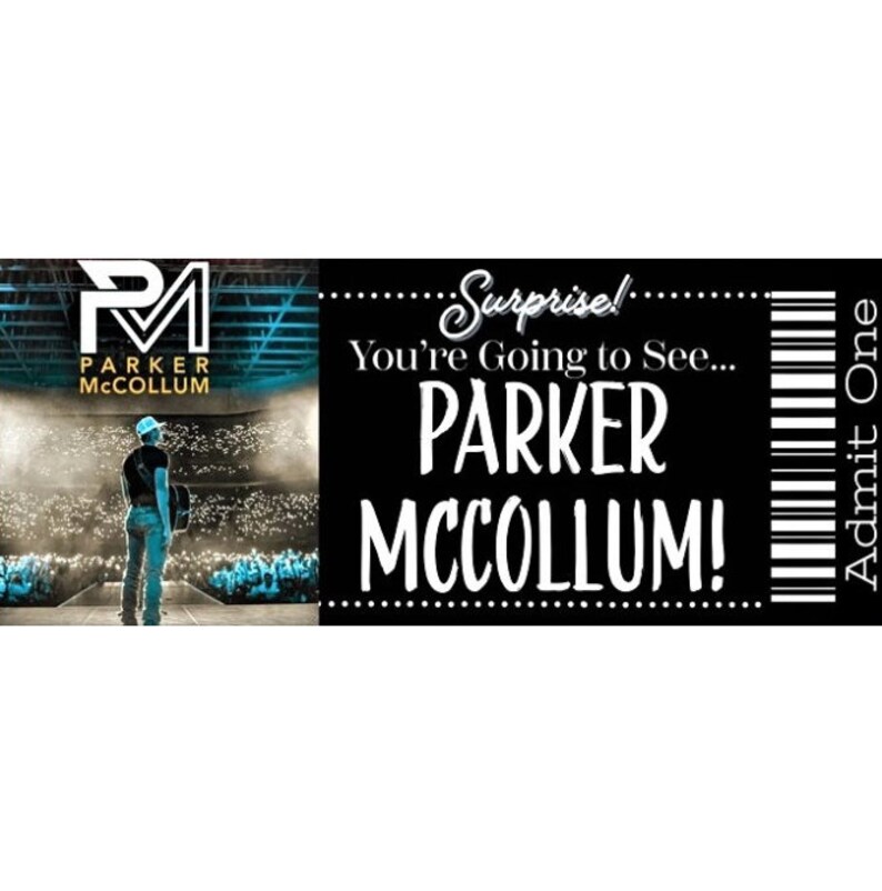 Parker Mccollum Tour 2023 Printable Ticket Parker Mccollum Etsy Australia