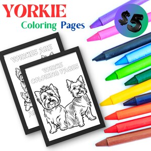 Printable Yorkie Coloring Book; Printable Yorkie Coloring Pages; Coloring Pages; Dog Coloring Pages; Dogs; Coloring Book; Printable Pages