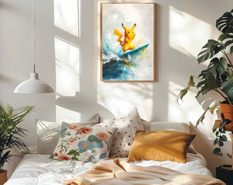 Pikachu: arte de pared imprimible