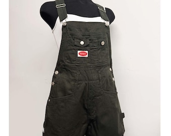 Revolt Vintage 90s Overalls Dungaree Shortall, Deadstock Rompers, Durable Cotton Multi Pocket Bib, Utility Pockets Pottery Overalls