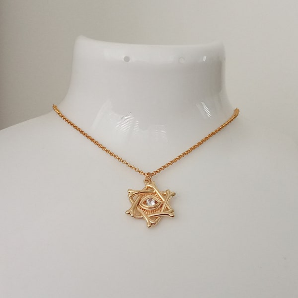 Magen David necklace. 14K Gold Filled necklace. Judaica jewelry. Israel necklace. Protection jewelry.