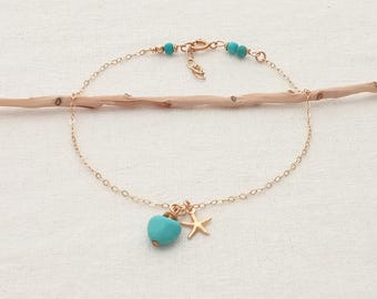 Bracelet De Cheville élégance Océane étoile De Mer - Neuf Avec étiquettes Argenté