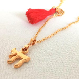 Jewish jewelry. Chai jewish symbol pendant. Chai symbol tassel pendant. Jewish necklace for women. Chai pendant from Israel. Gift for women