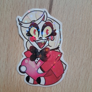 Stickers holographiques et imperméables pour hôtel Charlie Morningstar Hazbin