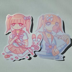 Adesivo Menhera Chan / Adesivo Yami kawaii / Adesivo malaticcio e carino