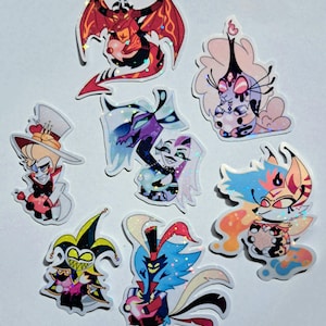 Autocollants holographiques et imperméables Seven Deadly Sins de l'hôtel Helluva Boss/Hazbin
