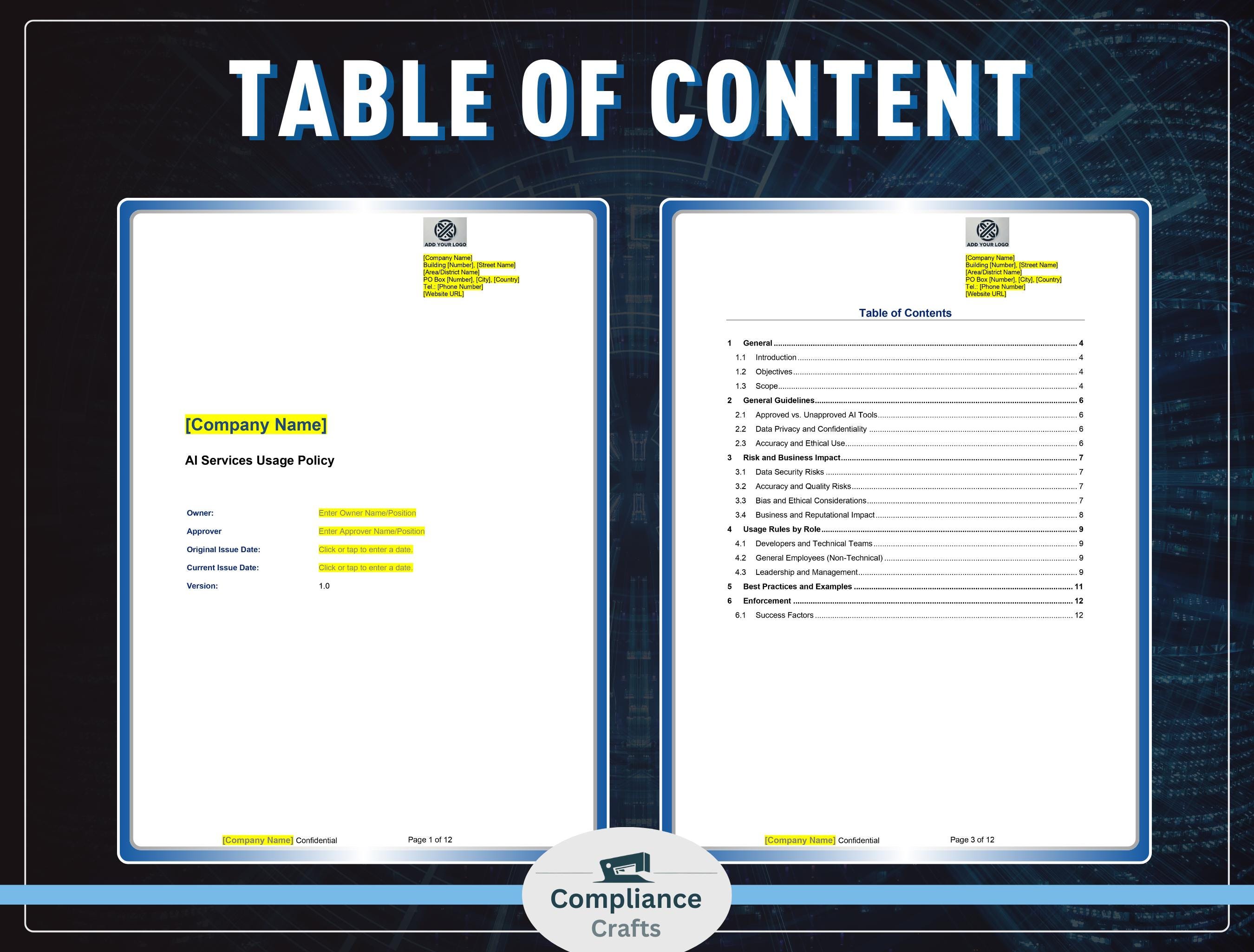 AI Services Usage Policy Template | Ethical, Compliant AI Practices ...