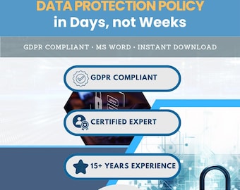 プライバシーとデータ保護ポリシーテンプレート – GDPR準拠、監査対応 | MS Word