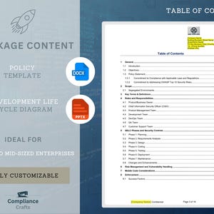 SDLC Policy Template | OWASP and NIST Compliant (docx and Xlsx) - Etsy