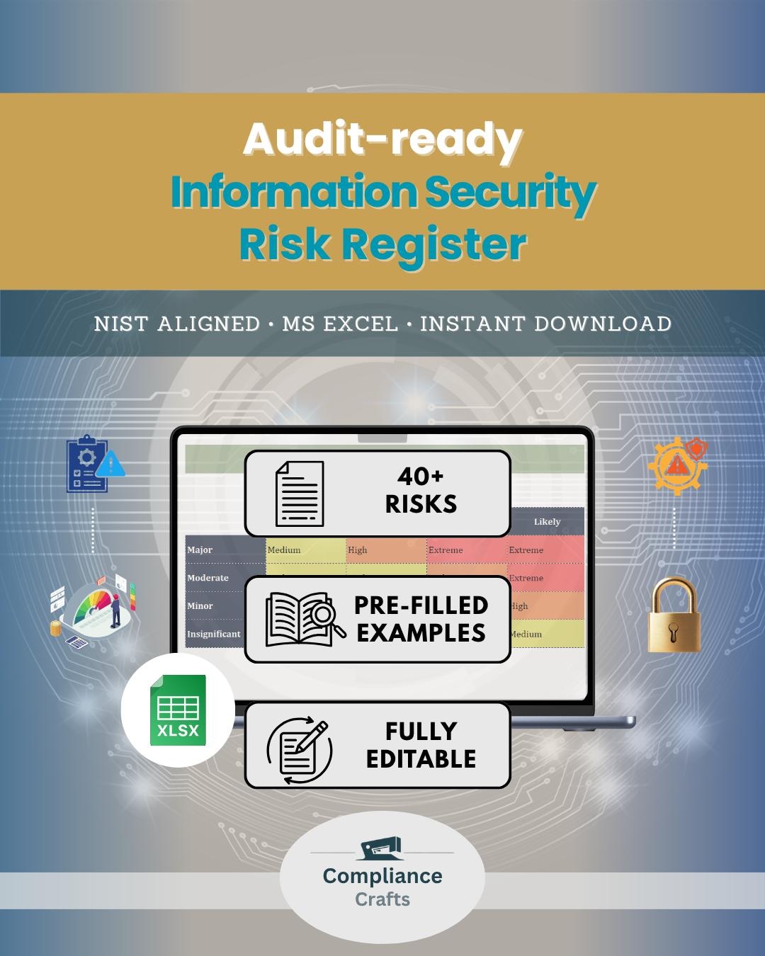 Information Security Risk Register Template (ISO 27001, SOC 2, NIST ...