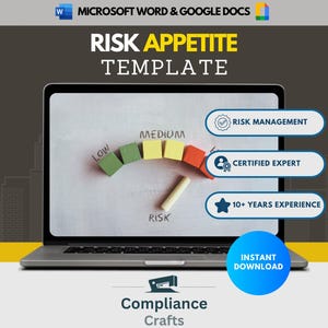 Risk Appetite Framework & Risk Appetits Statement Template | Define, Assess, and Align Risk Tolerance with Strategic Goals