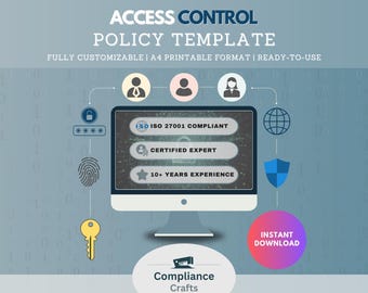 Access Control Policy Template | ISO 27001 Compliant (DOCX)