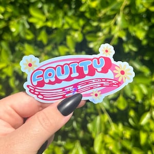 FRUCHTIG | Niedlicher Queer Holographischer Sticker