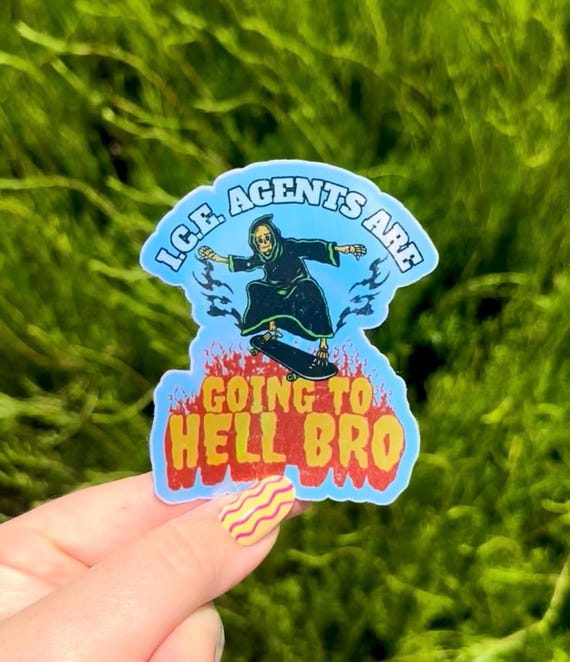 ICE Agents Are Going to Hell Bro | Grim Reaper Skate Punk Anti-ice