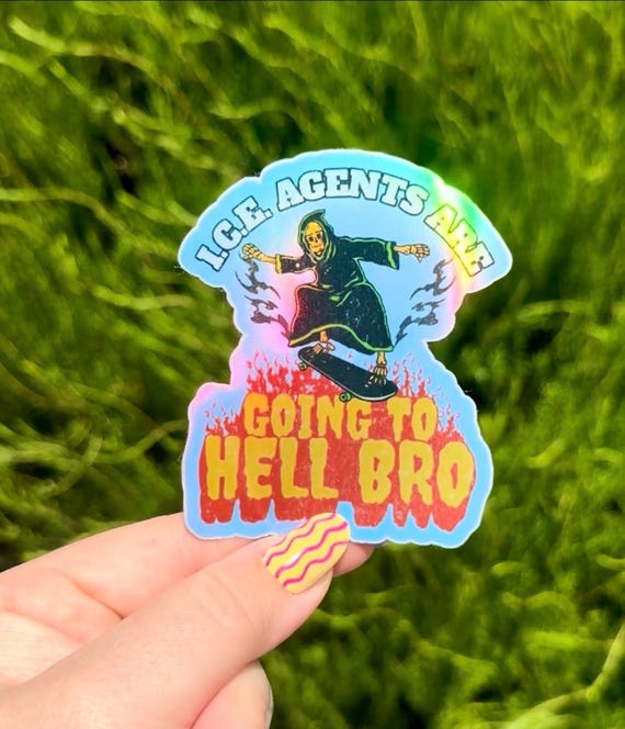 ICE Agents Are Going to Hell Bro | Grim Reaper Skate Punk Anti-ice