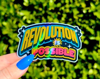 REVOLUTION IS POSSIBLE | Holographic Leftist Punk Sticker