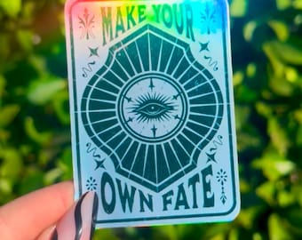 Skapa ditt eget öde | Häxig Tarot holografisk klistermärke
