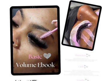Lash tech ebook, beginner lash tech, lash training, done for you, lashing, volume ebook