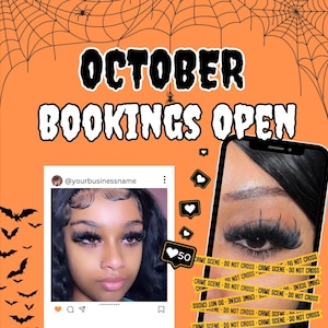 Lash Deal Flyer, Lash Special Flyer, Lash Sale, Lash Extensions Flyer, october booking, Lash Booking Flyer, Lash Appointments Book Now Promo