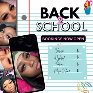 Lash Deal Flyer, Lash Special Flyer, Lash Sale, Lash Extensions Flyer, back to school Lash Flyer, Lash Appointments Book Now Promo